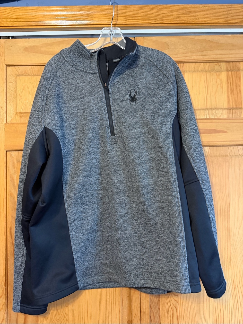 Spyder Men’s Gray and Black Half-Zip Performance Sweater